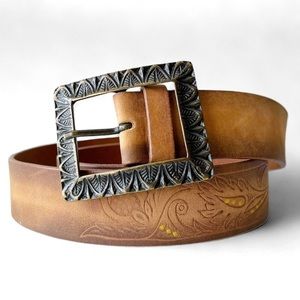 Guido Angeloni Handmade Italian Leather Tooled Belt | XL NWOT